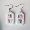 Pastel Bookshelf Earrings