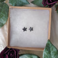Black Terrazzo Star Stud Earrings