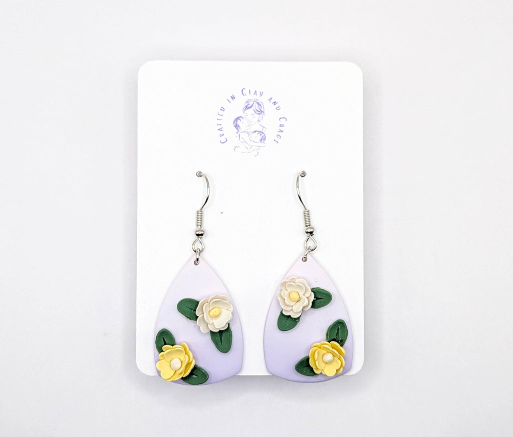 Lavender Fade Polymer Clay Earrings