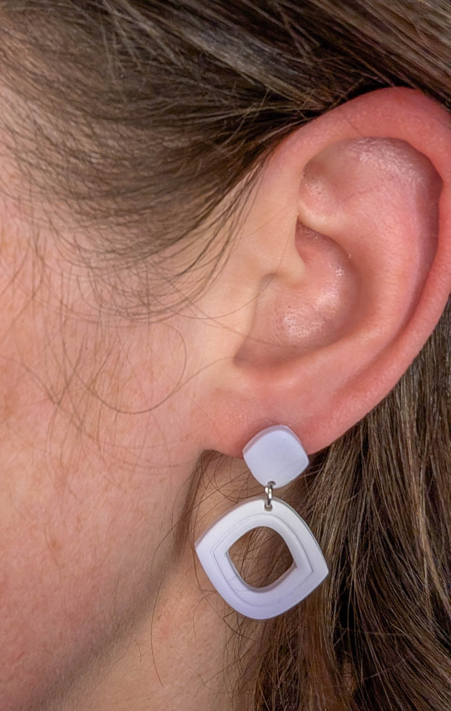 Lavender Fade Polymer Clay Earrings